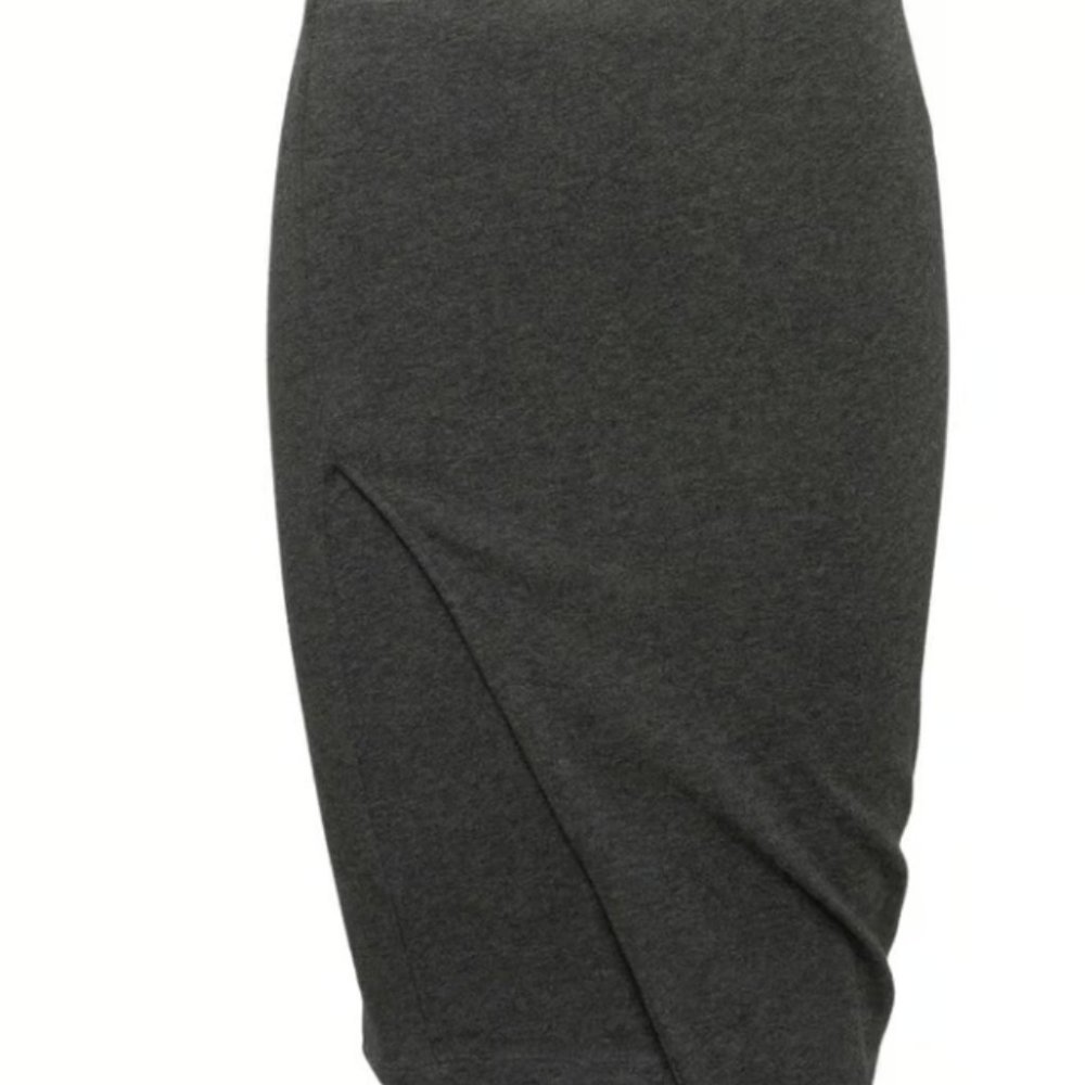 James Perse gray stretch pencil skirt